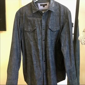 🆕 BANANA REPUBLIC Denim long sleeve black pearl